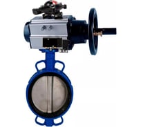 Затвор DN.ru GGG50-GGG40-EPDM Ду150 Ру16 с пневмоприводом, пневмораспределителем, БКВ D050-21767