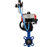 Затвор DN.ru GG25-316L-NBR Ду50 Ру16 с пневмоприводом, пневмораспределителем, БПВ, дублером D050-11136