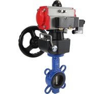 Затвор DN.ru GG25-316L-NBR Ду200 Ру16 с пневмоприводом, пневмораспределителем, дублером D050-20264