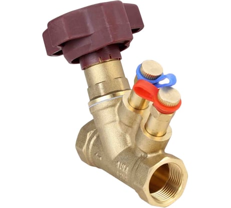 Клапан балансировочный DN.ru КБЛР-25 Ду50 Ру25 латунный, с ниппелями D080-01090