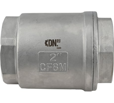 Клапан обратный пружинный DN.ru SCV316-6340 Ду50 Ру63 нержавеющая сталь 316, тефлон D100-03577