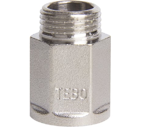 Удлинитель шестигранный TEBO ВН/НАР 1/2"x40мм латунь T-ЛР.У.2.12-40.CN