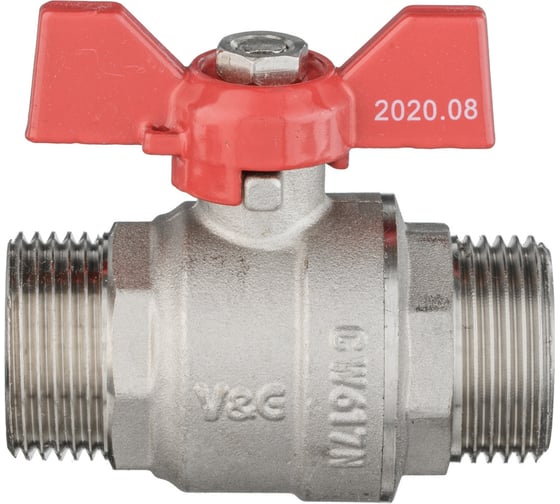Шаровой кран VALOGIN рукоятка бабочка, 1 нар.-нар. VG-103103