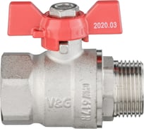 Шаровой кран VALOGIN рукоятка бабочка, 3/4 вн.-нар. VG-101102