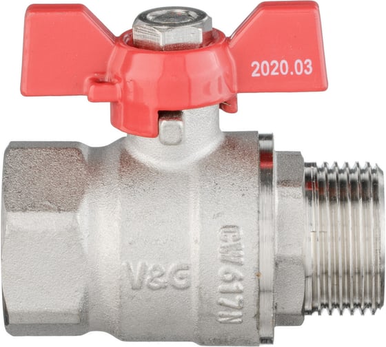 Шаровой кран VALOGIN рукоятка бабочка, 3/4 вн.-нар. VG-101102 1