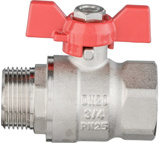 Шаровой кран VALOGIN рукоятка бабочка, 3/4 вн.-нар. VG-101102