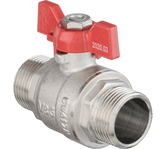 Шаровой кран VALOGIN рукоятка бабочка, 3/4 нар.-нар. VG-103102