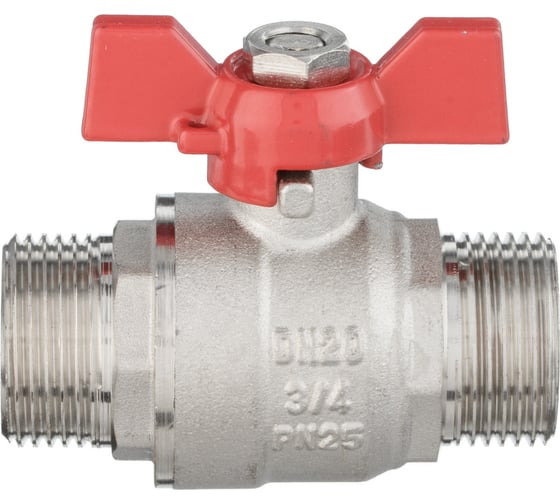 Шаровой кран VALOGIN рукоятка бабочка, 3/4 нар.-нар. VG-103102