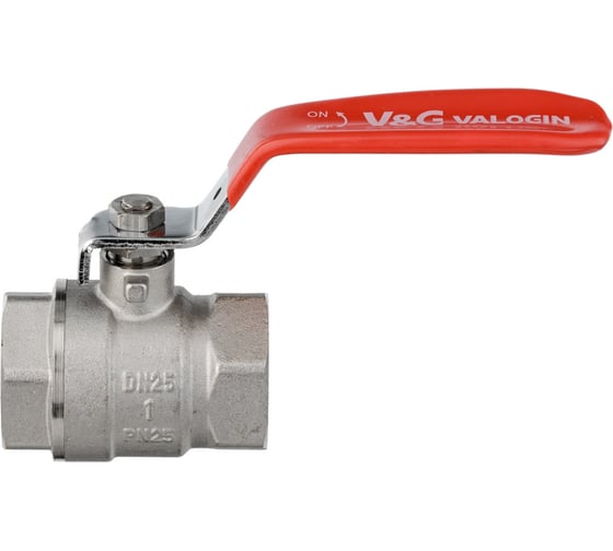 Шаровой кран VALOGIN стальная рукоятка, 1 вн.-вн. VG-102203