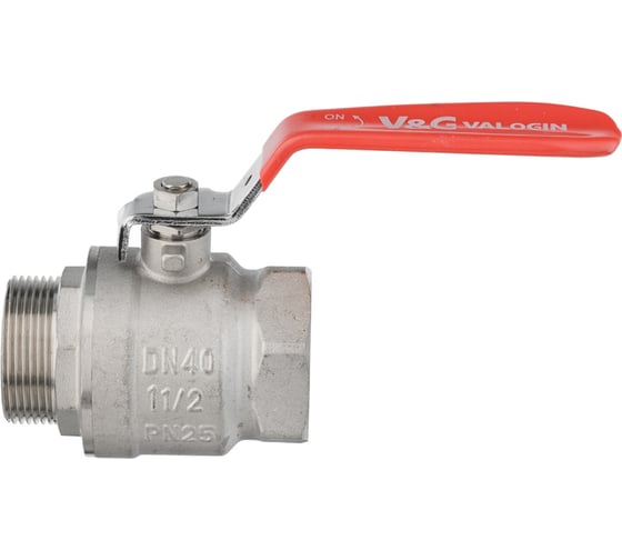 Шаровой кран VALOGIN стальная рукоятка, 1 1/2 вн.-нар. VG-101205
