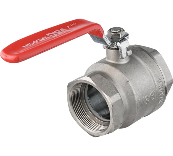 Шаровой кран VALOGIN стальная рукоятка, 2 вн.-вн. VG-102206