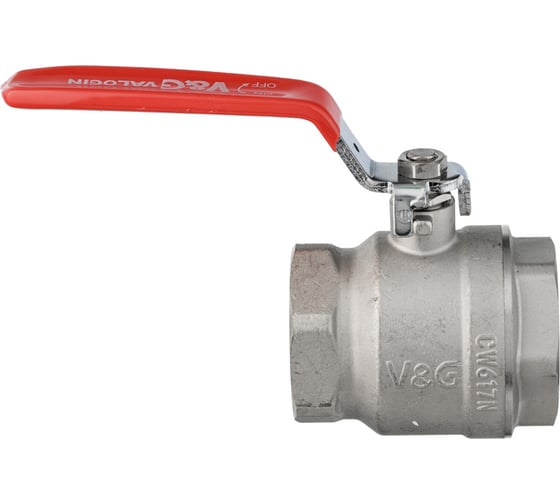 Шаровой кран VALOGIN стальная рукоятка, 2 вн.-вн. VG-102206