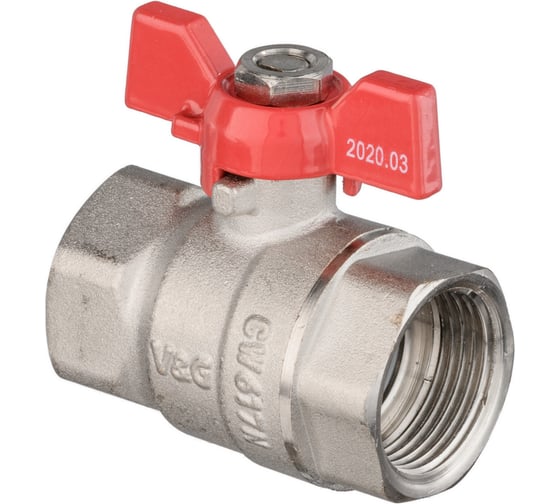 Шаровой кранVALOGIN рукоятка бабочка, 3/4 вн.-вн. VG-102102