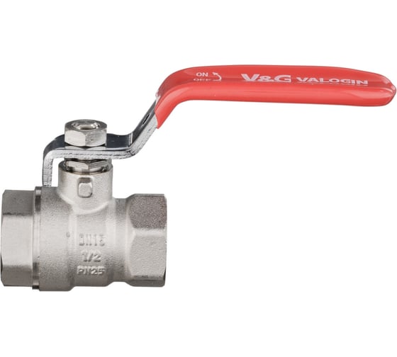 Шаровой кран VALOGIN стальная рукоятка, 1/2 вн.-вн. VG-102201