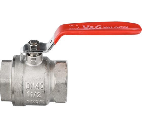 Шаровой кран VALOGIN стальная рукоятка, 1 1/2 вн.-вн. VG-102205