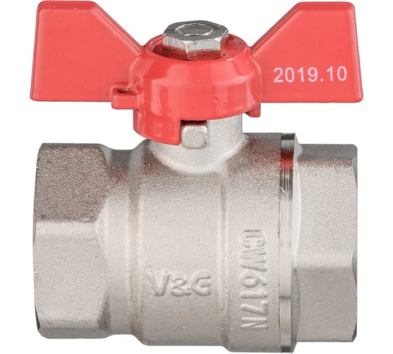 Шаровой кран VALOGIN рукоятка бабочка, 1 вн.-вн. VG-102103