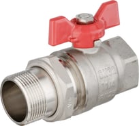 Шаровой кран VALOGIN с полусгоном, 1 1/4 вн.-нар., рукоятка бабочка VG-104104