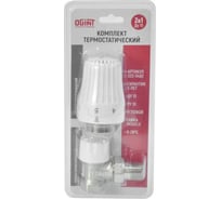 Комплект термостатический 2в1 для двухтрубной системы отопления Ogint Ду20 Ру10 угловой, жид/нап, гайка М30x1.5, 6-28C 022-6847