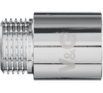 Удлинитель VALOGIN 1/2 внутренняя-наружная х 25 мм, хром VG-210104