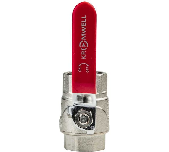 Кран шаровой KROMWELL ручка-рычаг, 1/2" внутренняя - внутренняя резьба KW.282.04
