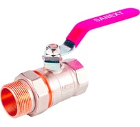 Шаровый кран SANEXT ГОСТ, PN40, Ду 40, НР-ВР 1 1/2" со сгоном (Американка) рычаг 8775