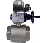 Кран шаровой DN.ru КШМП.316.230-ISO Ду100 Ру40 с пневмоприводом, пневмопозиционером D160-31290