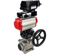 Кран шаровой DN.ru КШПП 316.200-ISO Ду25 Ру63 пн.привод, пн.позиционер, дублер D160-09905