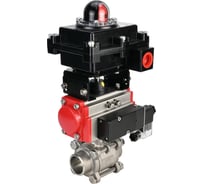 Кран шаровой DN.ru КШПП 316.200-ISO Ду25 Ру63 пн.привод, пн.распределитель, БКВ D160-20795