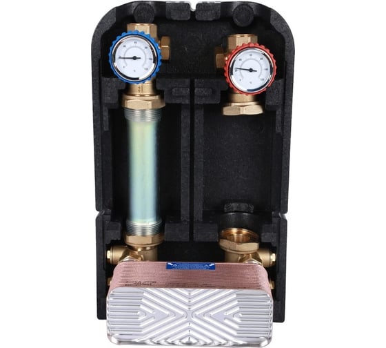 Насосная группа STOUT с 34 пластинами, с насосом, в теплоиз. Grundfos UPSO25-65 SDG-0038-342502 RG008U9S95RRLF 1