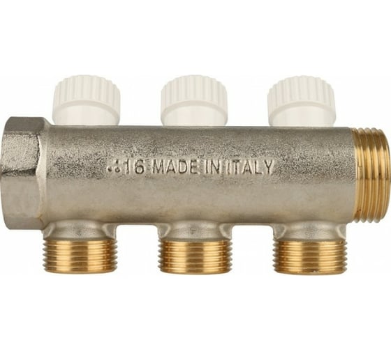Регулирующий коллектор STOUT 1", 3 отвода 3/4" ЕК RG008UJF58O77P