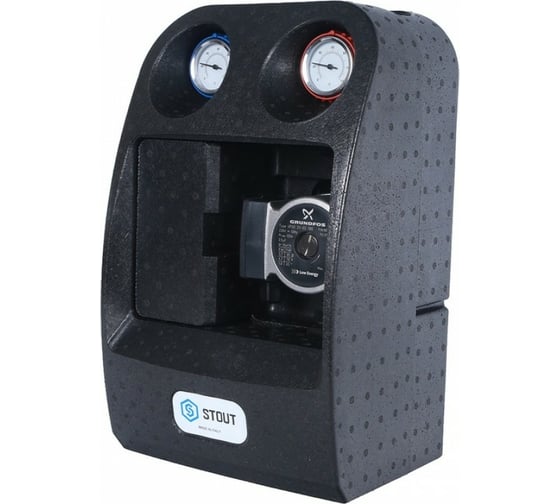 Насосная группа STOUT с 18 пластинами, с насосом, в теплоиз. Grundfos UPSO25-65 SDG-0038-182502 RG008U9S98RSO8