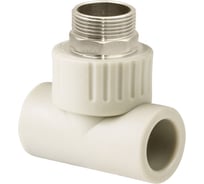 Комбинированный тройник RTP PN25 наружная резьба, D50х1 1/2 мм., под ключ, серая 11003