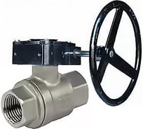 Шаровой кран DN.ru КШМП.316.230-ISO Ду25 Ру63 с редуктором RDN-2 D160-14344