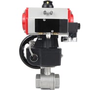 Кран шаровой DN.ru КШМП.316.230-ISO Ду40 Ру63 с пн.приводом, пн.распределителем, дублером D160-13482