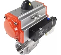 Кран шаровой DN.ru КШМП.316.230-ISO Ду20 Ру63 с пневмоприводом, пневмораспределителем D160-20532