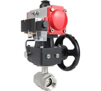 Кран шаровой DN.ru КШМП.316.230-ISO Ду50 Ру63 с пн.приводом, пн.распределителем, дублером D160-13503