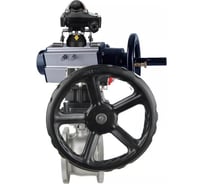 Шаровой кран DN.ru КШмФП-ISO Ду100 Ру16, пневмораспределитель, БКВ взрывозащ, дублёр D160-30805