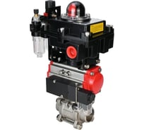 Кран шаровой DN.ru КШПП 316.200-ISO Ду15 Ру63 пн.привод, пн.распределитель, БПВ, БКВ D160-19939