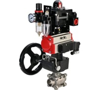 Кран шаровой DN.ru КШПП 316.200-ISO Ду15 Ру63 пн.привод, пневмораспр., БПВ, БКВ, дублер D160-19969