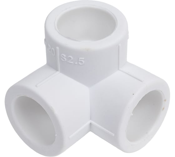 Угловой тройник Blue Ocean полипропиленовый, 20x90 град PPRF/EET(W)-20