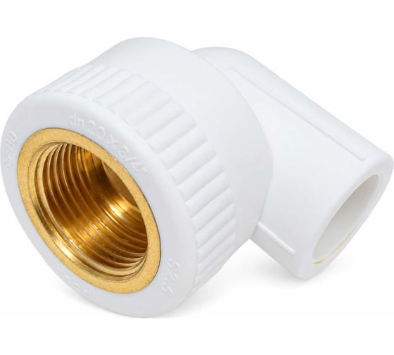 Комбинированный уголок Blue Ocean полипропиленовый, ВР - 20x3/4 PPRF/IT90E(W)-20x3/4"