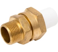 Комбинированная разъемная муфта - американка Blue Ocean разборная, полипропиленовая с наружной резьбой - 25х3/4 PPRF/UAM-2(W)-25х3/4"