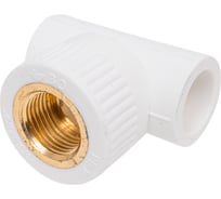 Комбинированный тройник Blue Ocean полипропиленовый, резьбовой ВР - 20х1/2 PPRF/ITT(W)-20х1/2"