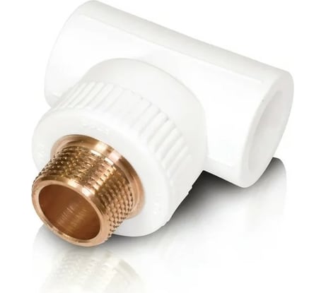 Комбинированный тройник Blue Ocean полипропиленовый, резьбовой НР - 25х3/4 PPRF/ETT(W)-25х3/4"