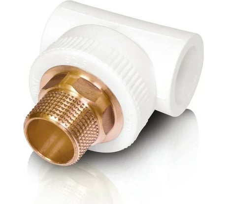 Комбинированный тройник Blue Ocean полипропиленовый, резьбовой НР - 40х1 под ключ PPRF/ETT(W)-40х1"