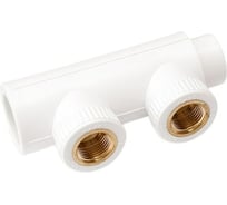 Коллектор Blue Ocean полипропилен ВР 2 отвода - 40х1/2х2 осевое 100 мм PPRF/FCEUMIT-02(W)-40х1/2"х2