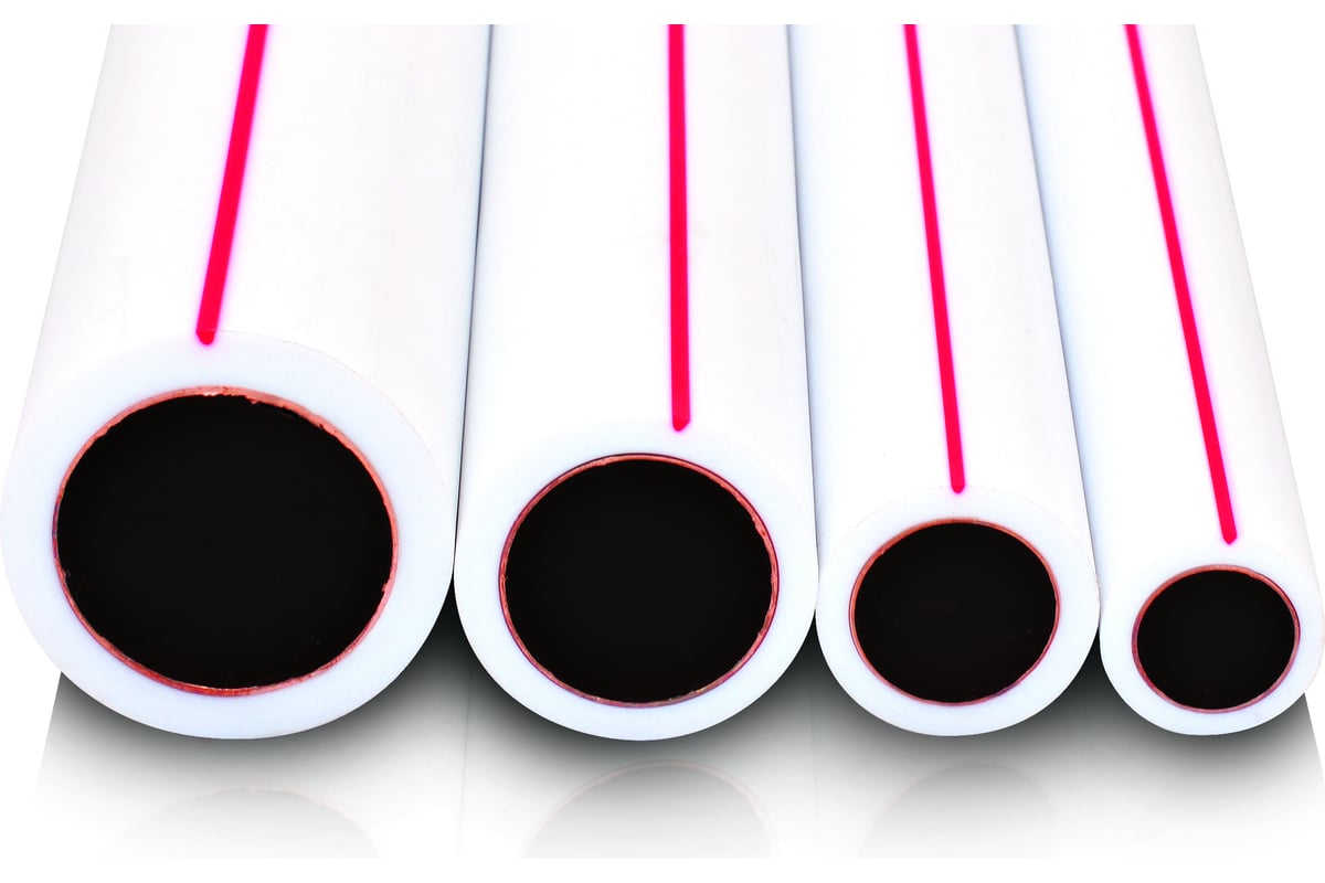 Труба Blue Ocean полипропиленовая, армированная медью PN30 - 40x5,0 PPR ...