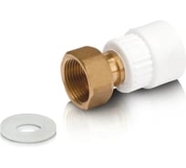 Муфта с накидной гайкой Blue Ocean полипропиленовая, латунь вставка ВР - 25х3/4 PPRF/CA-FTNB(W)-25х3/4"