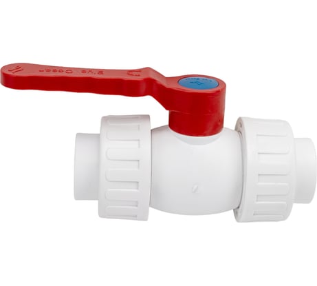 Шаровой кран Blue Ocean полипропиленовый (шар латунь) с 2 сгонами ГВС - 32 PPRF/BVUA-HW-1/PPR(W)-32