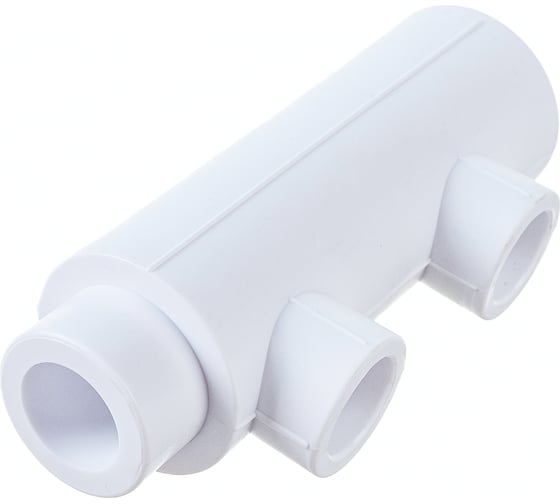 Коллектор Blue Ocean полипропилен, 2 отвода - 32х20х2 осевое - 57 мм PPRF/FCEUM-01(W)-32х20х2